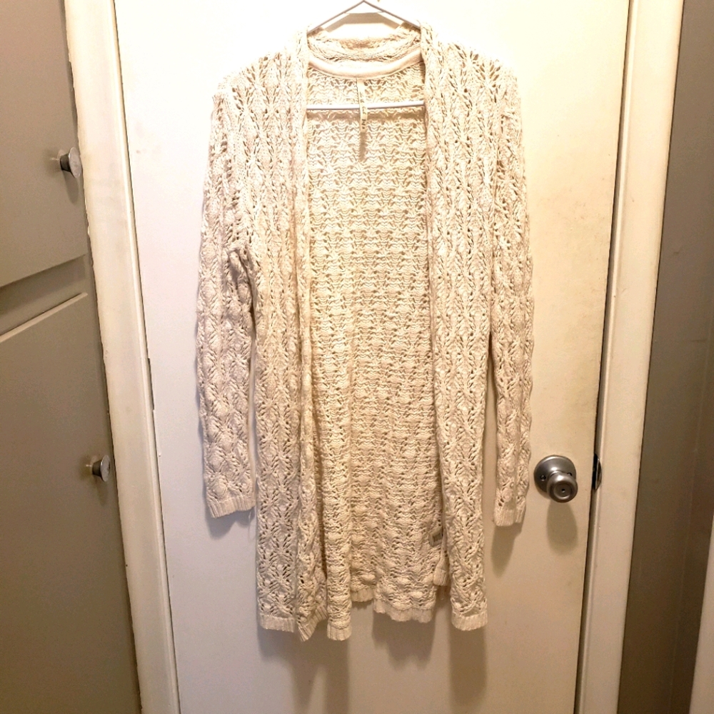Cream colored long sweater
